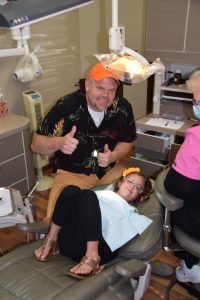 child at routine dental appointment